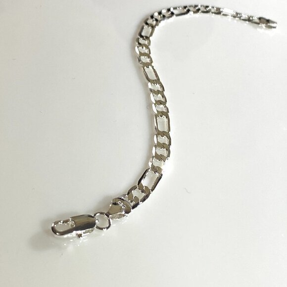 Figaro Chain Bracelet 12 mm 1/2" Wide - Picture 2 of 11